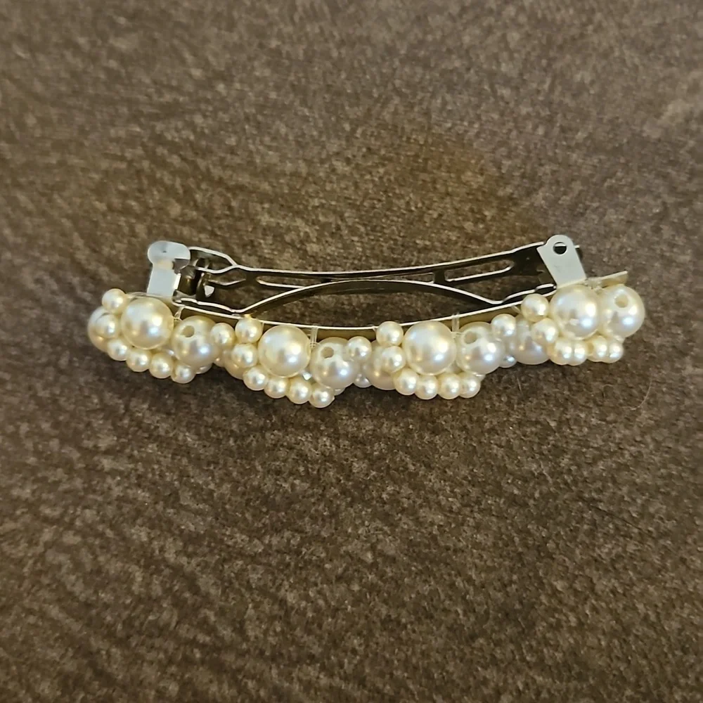 3/$30 Pearlesque Bridal Formal Barrette
